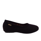 Side view of black Nuzzle Slippers with leopard print lining. Shop Womens Slippers and Shoes Online and In-store with shoe&me.