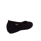 Back angle view of black Nuzzle Slippers with leopard print lining. Shop Womens Slippers and Shoes Online and In-store with shoe&me.