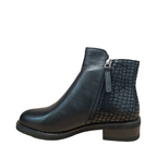 Dungeon Bresley Boots. Side view boot with croc detailing on the heel and back of boot. Winter Leather boot. Shop Bresley Boots with shoe&me NZ