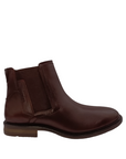 Side angle view of Earl 08 from Josef Seibel. Brown leather boot with large gusset. Shop online and instore with shoe&me