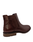 Side angle view of Earl 08 from Josef Seibel. Brown leather boot with large gusset. Shop online and instore with shoe&me