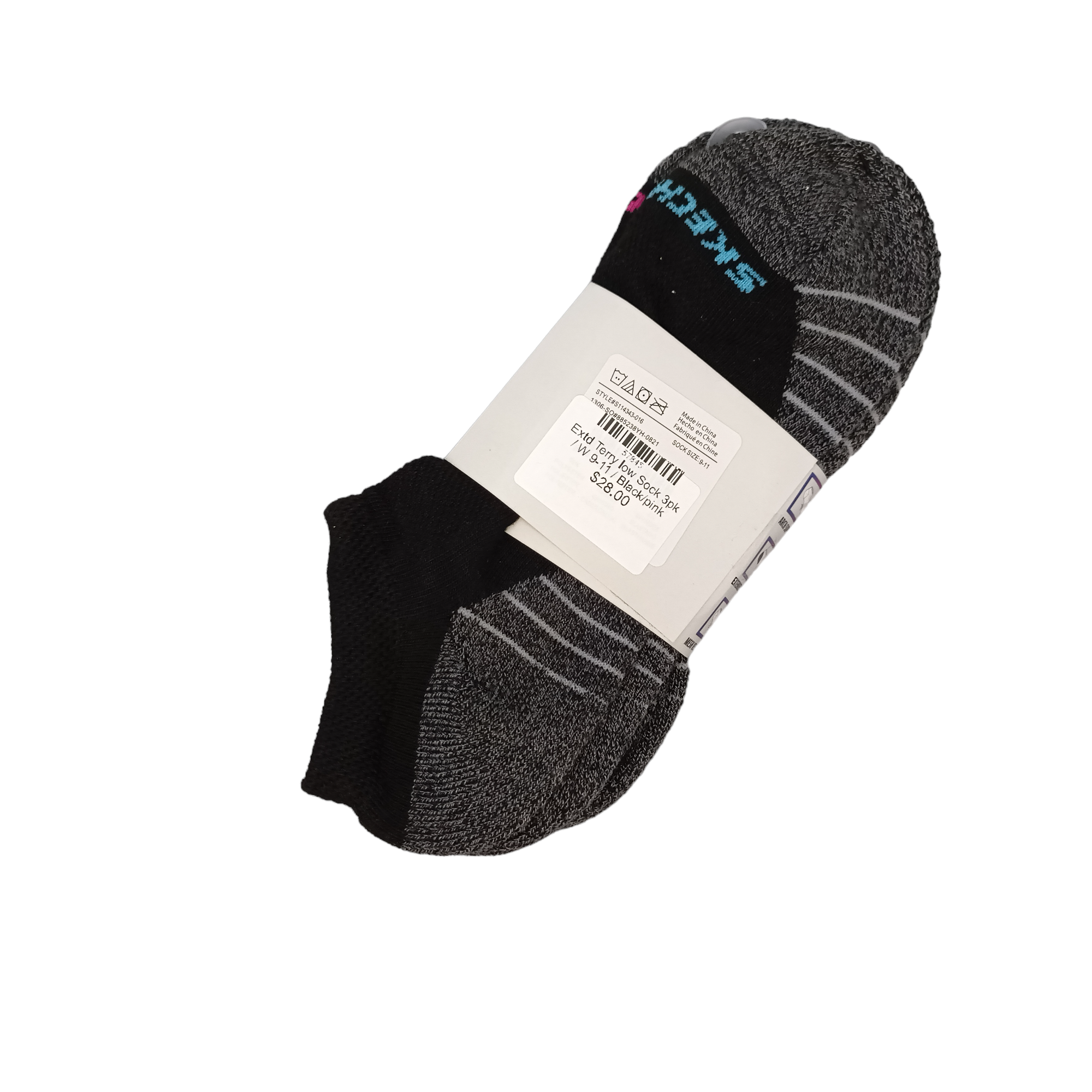 Extd Terry low Sock 3pk - shoe&me - Skechers - Socks - Socks, Womens