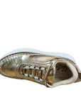 top view of a bright gold Gelato sneaker with a white speckled sole. shop womens winter sneakers shoe&me NZ