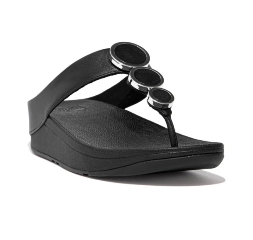Halo Leather Toe-Post Sandals