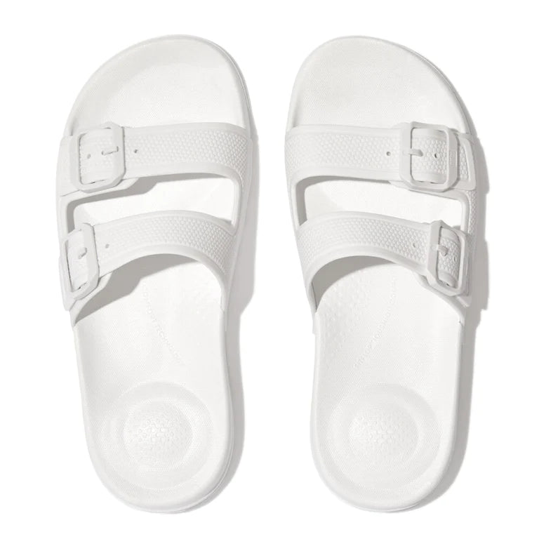 Iqushion Two-Bar Buckle Slides - shoe&amp;me - fitflop - Sandal - Sandals, Summer, Womens